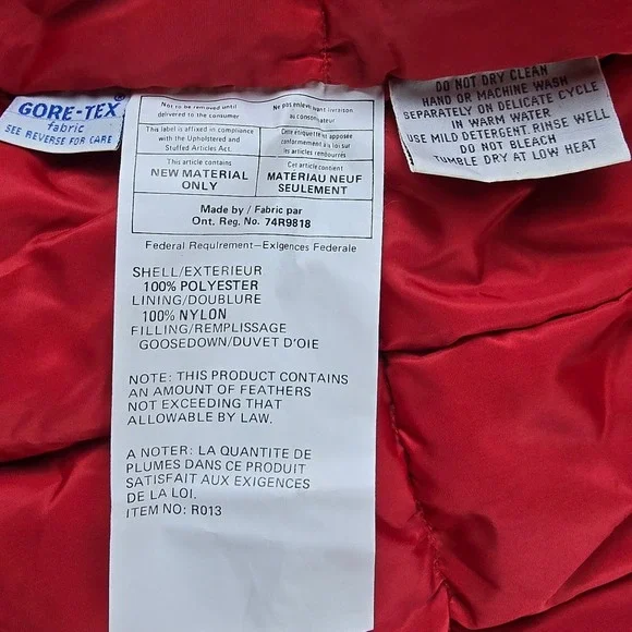 Vtg Eddie Bauer Mens Blue Ski Puffer Jacket Premium Goose Down Gore-Tex Size L